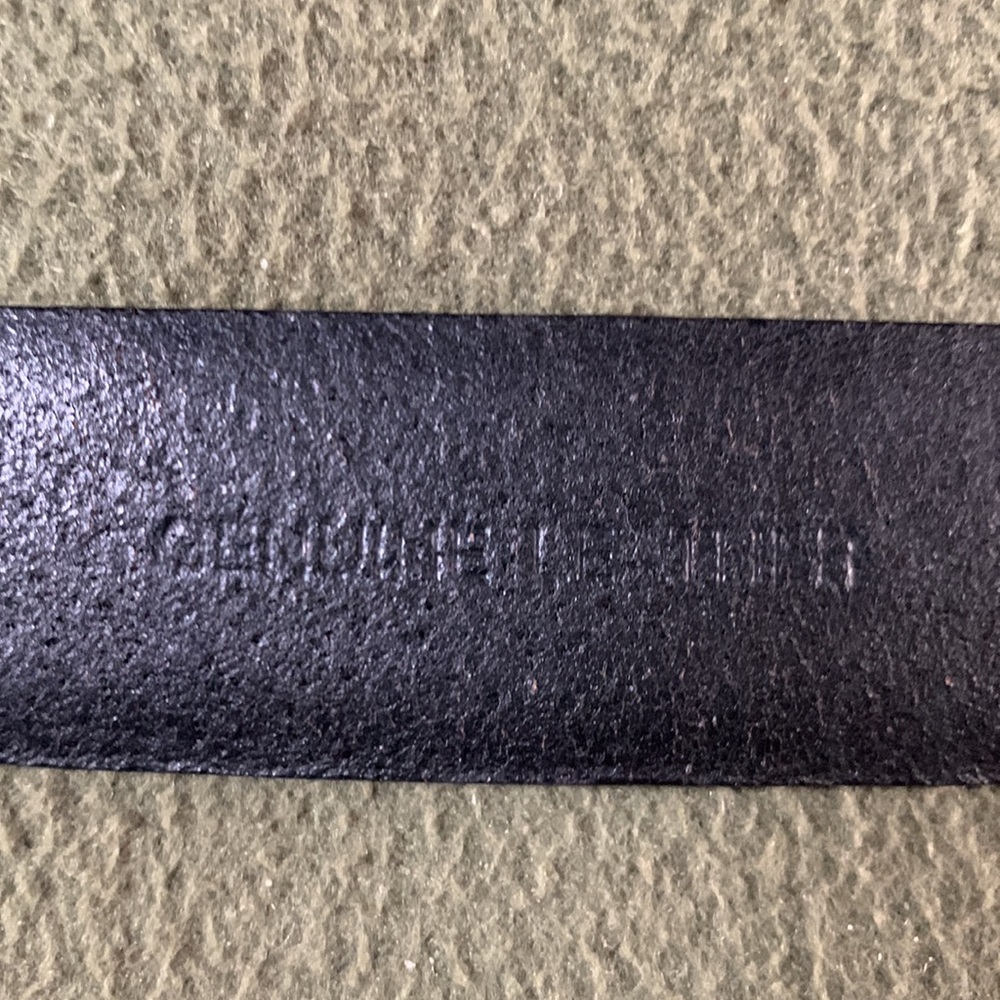 Men’s Chaps black leather dress belt.  Silver buckle.  Size 38 - Picture 7 of 9
